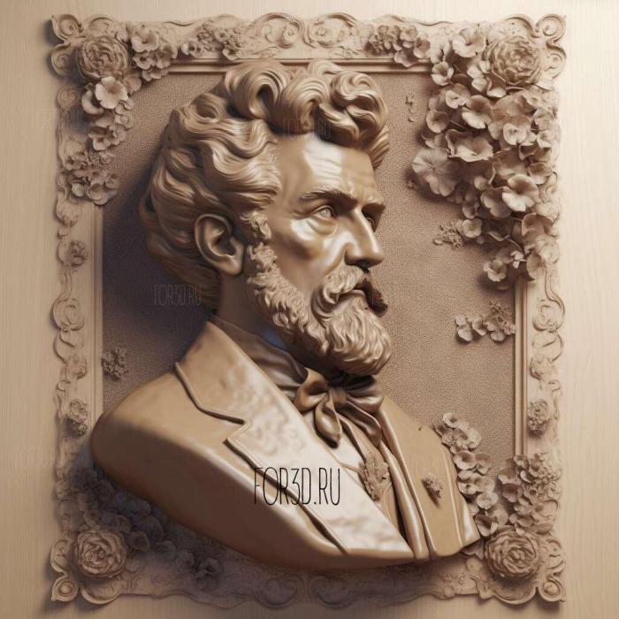 Johann Strauss 1 stl model for CNC